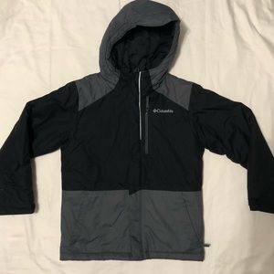 Columbia snow jacket Small (8) black grey waterproof